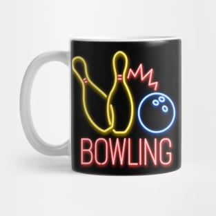 Neon Bowling Sign Mug